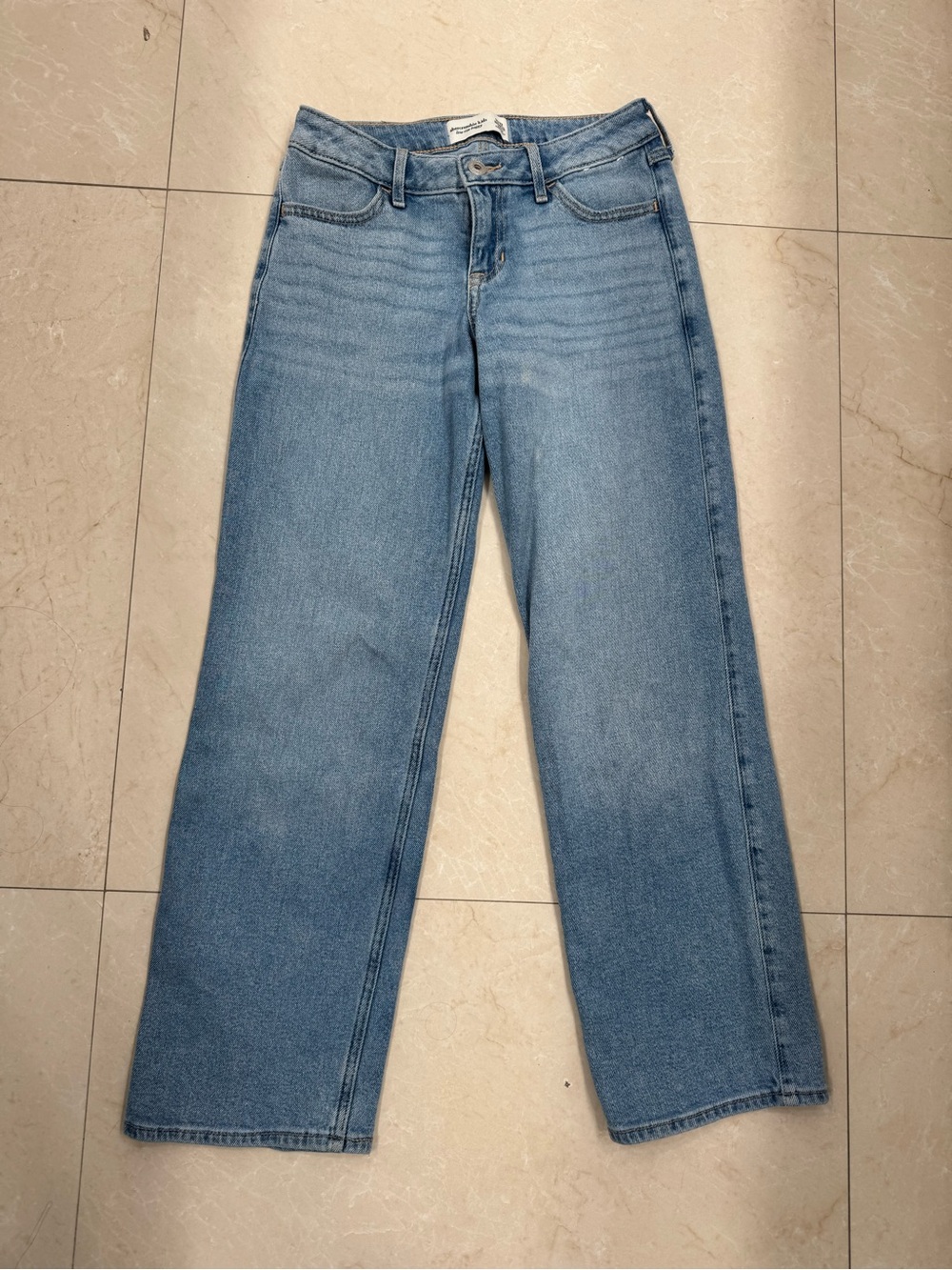 abercrombie kids Light Blue Wide-Leg Jeans (Girls)